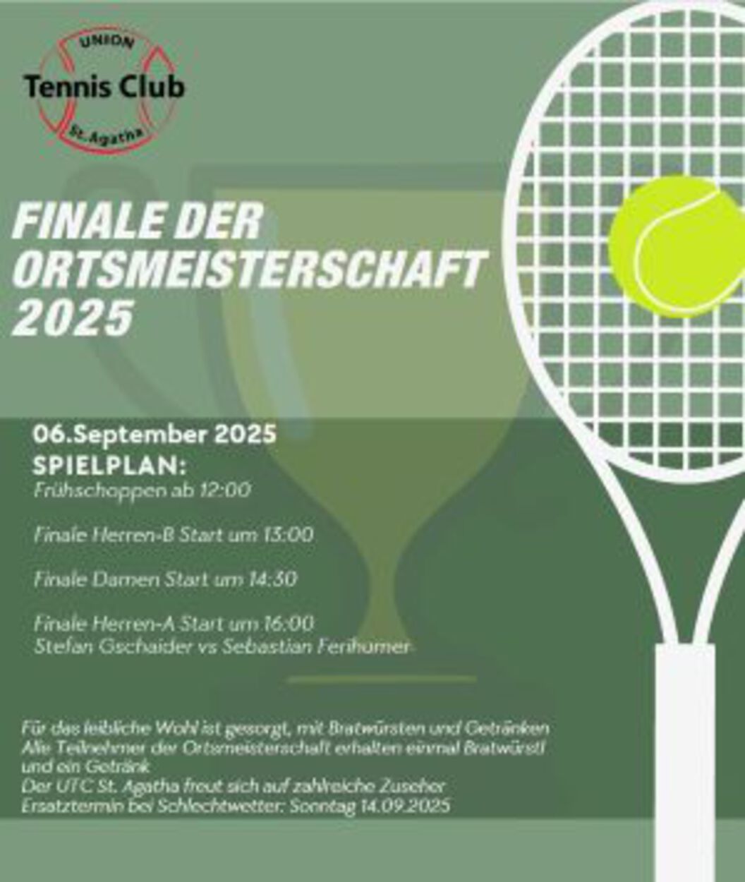 Finale der Ortsmeisterschaft am Samstag, dem 6. September 2025